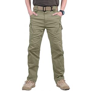YAOBAOLE Pantalon Tactique Homme Pantalons Treillis Homme Militaire Pantalon Chasse Pantalons Cargo Kaki XXL (YBLfashion, neuf)