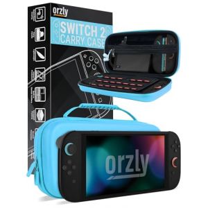 Orzly Étui de Transport pour Console Nintendo Switch 2 (2025), étui Rigide avec Rangement Intelligent pour Accessoires et 20 Poches pour Jeux, édition Coffret Cadeau (Syntiga Europe - FR, neuf)