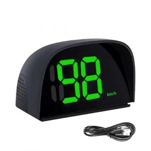 Compteur de Vitesse HUD Num&eacute;rique pour Voiture avec USB, KM/H Universel LED Indicateur 360&deg; Intelligent Vitesse &Egrave;cran GPS, Affichage T&ecirc;te Haute Convient &agrave; V&eacute;lo, Moto, Toutes Les Voitures (CuiErNingDianZi, neuf)