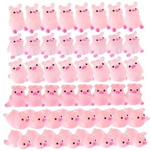 DAGLLGEW Mini cochons, 100 pièces, 6 Styles, adorables, phosphorescents, en résine, Miniatures décoratives pour Table, bonsaï, Plantes en Pot, Maison de poupée. Figurines de Cochon en résine. (yuanxuu, neuf)