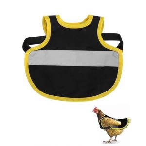 MOPZIJA Selle de Poulet,chicken saddle,Tablier de Selle de Poulet Poule,Gilet de Sécurité pour Poules,Réfléchissant pour Animaux de Compagnie Tablier de Poule Réfléchissant Gilet Réglable en Polyester (qinhuangdaozhaozangshangmaoyouxiangongsi, neuf)