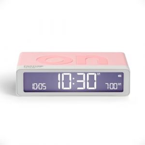 Lexon Flip Classic réveil Matin Lumineux, réversible avec Faces on Off et Fonction Snooze, à écran LCD et Lumière Tactile, Rechargeable par USB-C - Rose Quartz (LEXON DESIGN, neuf)