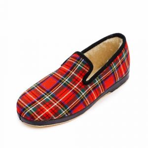 JEVA Charentaises pour homme - &Eacute;cossais Prime (Rouge, Syst&egrave;me Taille Chaussures EU, Adulte, Homme, Num&eacute;rique, Moyen, 43) (Atlantic Commercial, neuf)