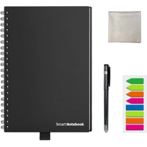 NEWYES Bloc-notes r&eacute;utilisable A5 - Format A5-20 feuilles effa&ccedil;ables (lign&eacute;es) - Enregistrement PDF avec application - Noir (NEWTECH-INC, neuf)