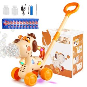 Machine à Bulles Automatique,Tondeuse à Bulles Enfant,Tondeuse à Gazon à Bulles pour Tout-Petits,Jouet à Bulles,Machine à Bulles pour Chiens,pour Activités en Plein Air Enfant (HUIKUANGEU, neuf)