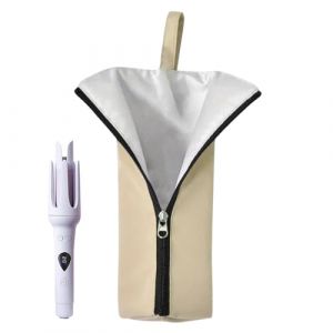 Sac en fer résistant à la chaleur - Curling - Sac en fer plat | Facile à stocker Thermique Organisateur d'outils de coiffure, Mallette de voyage isolée compacte pour salon Vanité Salle de bain (fegayut, neuf)