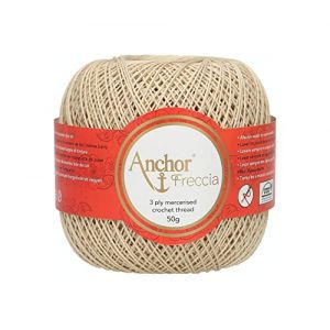 Anchor 4771012-00286 Fil &agrave; crochet, 100% coton, 286, &eacute;paisseur 12, 88 g (Miller Rock, neuf)