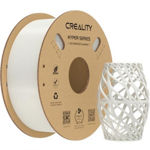 Creality Hyper PETG Filament PLA blanc de 1,75 mm pour K1 Max, filament pour imprimante 3D conçu pour haute vitesse 30-600 mm/s, 1 kg/bobine, précision dimensionnelle ± 0,03 mm (Creality Official Store, neuf)