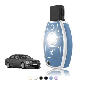 TOOMUME Coque Cl&eacute; TPU, Etui Cl&eacute; &Eacute;tui Cl&eacute; Adapt&eacute; pour Mercedes Benz A/B/C/E/R/S Classe GLA GLC GLK CLA W176 W203 W204 W205 W211 W212 W245 BGA, Couvre Clef Cache Cle Voiture Tel&eacute;commande - Smart Key (TOOMUME, neuf)