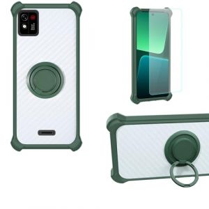 bojioderf Coque Compatible pour Konrow TOUCH55 Plus Coque &Eacute;tui [avec Tremp&eacute; 9H Protection D'&eacute;cran] Case Support de Bague PC + Silicone CSKB-LV (Oujietong, neuf)