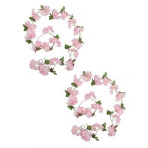 HUVZOR 2 pièces Guirlandes de Fleurs de Cerisier Artificielles, Guirlande Fleurs Artificielles 2,3 Mètres 18 Têtes Fleurs Guirlande Fleurs Artificielles pour Maison Jardin Fêtes Mariage(Rose clair) (Volumetech OU, neuf)