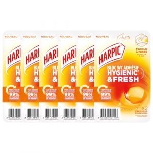 Harpic - Lot de 6x2 Blocs WC adhésif Hygienic & Fresh Fraîcheur d'Agrumes (12) (Blacutt Market, neuf)