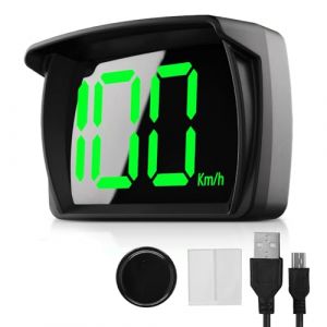 Compteur de vitesse GPS numérique, affichage tête haute HUD MPH, compteur de vitesse en temps réel avec grand écran LED de police, USB Plug & Play, convient pour camion, SUV, moto (Changgenli, neuf)