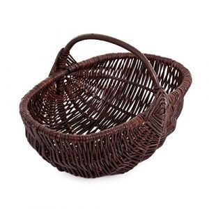 e-wicker24 Panier bourguignon, Panier,r&eacute;colte en osier ovale, corbeille a fruit, cabas(46x31 H17/30) (e-wicker24, neuf)