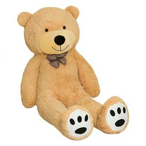 TEDBI Grand Ours en Peluche 120cm | Beige | Geant Cadeau d'anniversaire XXL Grand Nounours géant en Peluche Ours en Peluche Jouet (EURAKOP-FR, neuf)