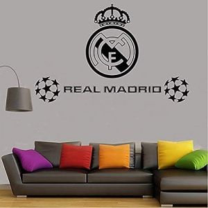 SucAda Autocollant Mural Vinyle Real Madrid Club Football Salon Chambre Personnalisé 89x57 cm (zemenggongmao, neuf)