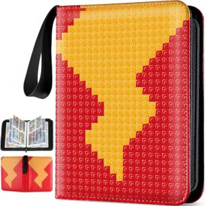Classeur Carte Pokemon, Porte Carte à Collectionner, Album Carte, Cahier Range Carte en cuir Imperméable Fermeture éclair, 55 Pages Capacité de 440 Cartes (XUNFEI-EUR, neuf)