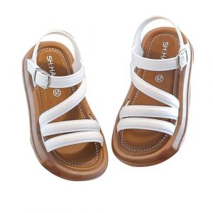 Générique Sandales Fille Été, Sandale Ouvertes Filles Nu-Pied Chaussure Princesse Chic et Élégant Sandal Ete Fleurs Bohème, Chaussures Plates Enfants Antidérapantes pour la Plage Piscine, 21-35 EU (Rnoaobu, neuf)