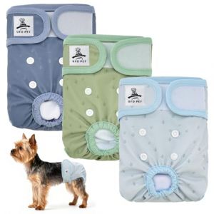 UFO PET Culotte Chiennes Chaleurs XS R&eacute;utilisables, Couche pour Chien Femelle Lavables (Lot de 3), Culotte tr&egrave;s Absorbantes pour Chien avec Fermeture Forte et Flexible (UFO PET-FR, neuf)