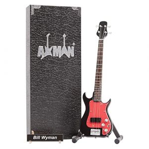 AXMAN Bill Wyman R&eacute;plique de Guitare Miniature Wyman Bass &ndash; Cadeaux musicaux &ndash; Ornement Fait &agrave; la Main &eacute;chelle 1/4 (Axman Miniature Guitars, neuf)