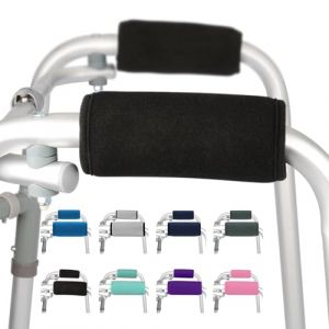 supregear Poignées Rembourrées pour Déambulate, 2-Paquet Coussinets pour Poignée Confortable Doux pour Fauteuil Roulant à Béquille Walker, Accessoire de Mobilité Respirant Antidérapant (J&D Tech FR, neuf)