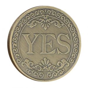 Oui Ou Non Collection Commémorative Métal Pièce de Décision - Monnaie Commémorative de Collection - Pièce Souvenir à Personnaliser pour Cadeaux et Occasions Spéciales Bronze (Style 1) (Tinshow, neuf)