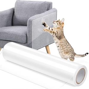 Protection de porte contre les griffures de chat, ruban adh&eacute;sif anti-rayures pour chat, 40 cm x 3 m, emp&ecirc;che les chats de gratter les meubles, ruban adh&eacute;sif pour tapis, canap&eacute;, porte (AlleyStore, neuf)