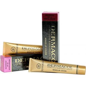 Dermacol Fond de Teint Fondation Couvrante Totale | Base Correctrice Waterproof SPF 30 | Maquillage Liquide | Camouflage de Tatouage, Cicatrices, Acné, Tache de la Peau 211| 30g (Foxberry Store, neuf)