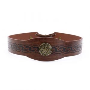 Bandeau médiéval en cuir synthétique pour homme et femme, unisexe, bandeau historique en relief, pour les amateurs de styles vintage (JAYnadwd, neuf)