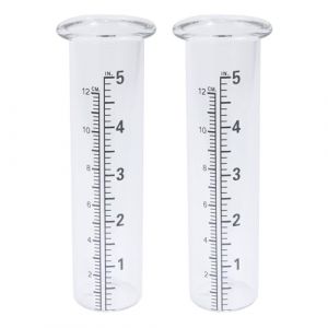 NIHENHAO 2 pi&egrave;ces Tube de Remplacement de pluviom&egrave;tre en Verre de capacit&eacute; Transparente ext&eacute;rieur Jardin Cour Maison adapt&eacute; &agrave; la d&eacute;coration de Cour et de Verre ext&eacute;rieur (sengelidianzishangwuyouxiangongsi, neuf)