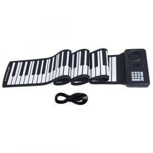 Piano &eacute;lectronique portable pliable &agrave; 88 touches avec clavier en silicone pour amateurs de musique portable (Syanjin, neuf)