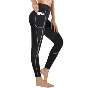 CHUMIAN Pantalon de Sudation Femme Legging Minceur N&eacute;opr&egrave;ne Transpiration Sauna Pants pour Perte de Poids Fitness Sport Gym (Noir, L) (Chumian, neuf)