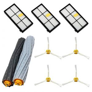 MIRTUX Kit de pièces de rechange pour Roomba série 800 et 900 - Compatible avec Roomba 850, 860, 870 880, 890, 960, 980... (Tous les modèles) - Brosses latérales, filtres, pack de rouleaux extracteurs (Mirtux, neuf)