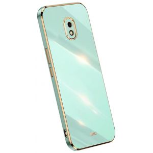 RankOne Phone Coque Convient &agrave; Samsung Galaxy J3 2017 (5" inches), &Eacute;tui de T&eacute;l&eacute;phone Portable en Silicone avec Cadre de Galvanoplastie - Vert (Rankone, neuf)