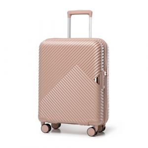 WITTCHEN Valise Cabine Bagages Cabine Valise de Voyage Bagage &agrave; Main en Polycarbonate avec 4 roulettes Pivotantes Serrure &agrave; Combinaison Poign&eacute;e T&eacute;lescopique GL Style Line Taille M Rose poudr&eacute; (WITTCHEN, neuf)