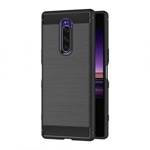 COPHONE&reg; Coque Compatible Sony Xperia 1 Coque Fibre de Carbone Noir antid&eacute;rapente. Housse Souple Haute Protection, Anti Choc. (CoPhone, neuf)