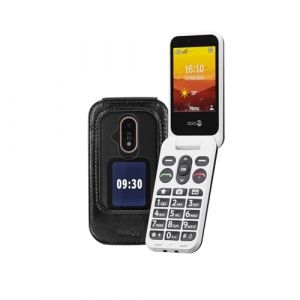 Doro Leva L20 Protect Pack - T&eacute;l&eacute;phone Portable Senior - T&eacute;l&eacute;phone &Agrave; Clapet 4G D&eacute;bloqu&eacute; - Grand &Eacute;cran - Son HD Puissant - Appareil Photo - Touche d'Assistance avec GPS - Socle Chargeur Inclus - Cover (DORO OFFICIAL STORE, neuf)