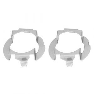 Ejoyous 1 Paire H7 LED Phare Porte-Ampoule, Adaptateur H7 LED pour Phare de Voiture, 1 Paire de Supports d'Ampoules LED Support d'Ampoule LED H7 en Aluminium 38 x 34 mm (cnyolee, neuf)