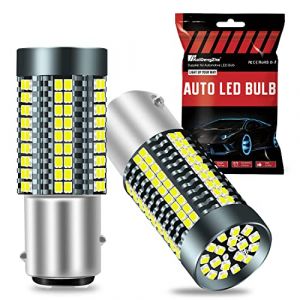 1157 BAY15D LED Ampoule pour Feu Stop, 2025 Mise à Niveau 3020-126SMD Blanc 3200LM 9W pour 2057 1157 2057A 1157A 2357A P21/5W Ampoule LED de Rechange Feux de Stationnement de Frein Arrière et DRL-2PCS (KaiDengZhe, neuf)