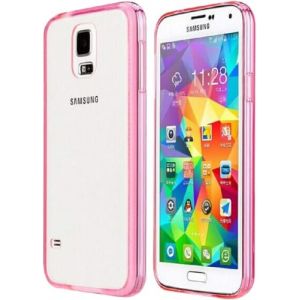 NOVAGO Compatible avec Samsung Galaxy S5, S5 New, S5 Neo - Coque Rigide avec Contour Souple Anti Choc (Rose) (NOVAGO-Vendeur PRO français, neuf)