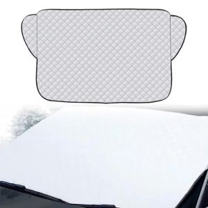 Voiture Protege Pare Brise Givre,140*95cm Couverture Pare-Brise Voiture,B&acirc;che Pare Brise Protection Hiver Repliable,Protection Solaire pour Pare-Brise de Voitures,pour Anti Givre,Neige,Glace,Pluie,UV (Deppr, neuf)