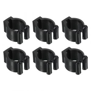PATIKIL Porte-Clip de Localisation de Queue de Billard de 23 mm de Diam&egrave;tre, Lot de 6 Clips en Plastique pour Queue de Billard et Canne &agrave; P&ecirc;che, Support de Rangement, Couleur Noire (PATIKIL UK, neuf)