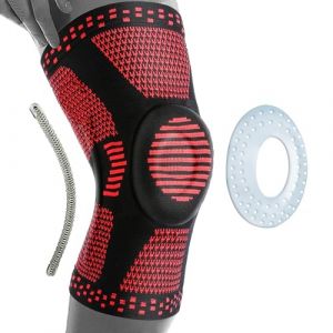 360 RELIEF Genouillere Pour Hommes Et Femmes - Genouill&egrave;re Avec Stabilisation Articulaire Et Rembourrage en Gel Compression Pour Course &Agrave; Pied, Soutien Articulaire - Maintien Genou Avec Sac &Agrave; Linge (BisLinks&reg;, neuf)