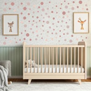 140 stickers muraux autocollants pour chambre &agrave; coucher, stickers muraux &agrave; pois roses pour chambre de b&eacute;b&eacute;, d&eacute;coration de chambre de fille et de gar&ccedil;on. (GIKPAX FR, neuf)