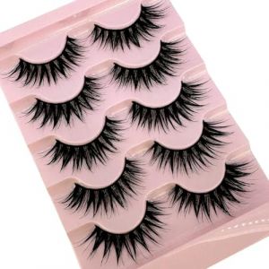 Lot de 5 paires de faux cils naturels 3D - Effet mouill&eacute; - Pour cosplay (wangyanhuavdvvdv, neuf)