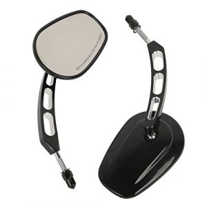 XMT-MOTOR Moto 8mm Rétroviseur Adapté pour Harley Davidson Touring Softail FL Dyna Sportster 883 Noir (XMT-MOTOR, neuf)