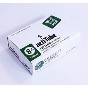 3 paquets (300 filtres) de 100 filtres &agrave; charbon actif actiTube (Tune) de 8 mm, capuchons en c&eacute;ramique des deux c&ocirc;t&eacute;s (paperguru, neuf)