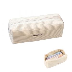Yeria Deepton Trousse Tissu Cordon, Trousse Adolescent école, Stylo, Grande capacité de Stockage Stylo, Adolescent pour de Toilette (Blanc) (Light Chaser FR, neuf)