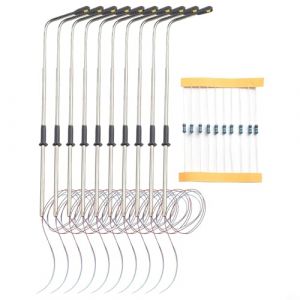 Entgoinggo Lot de 10 lampadaires &agrave; l'&eacute;chelle HO, pour lumi&egrave;res miniatures LED en plastique pour mini lampadaire, feux de chemin de fer, lampe de m&acirc;t en treillis pour mod&eacute;lisme ferroviaire paysage (Yujiaqing, neuf)