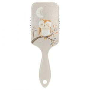 ALAZA Jolie brosse à cheveux démêlante à coussin d'air pour femmes et enfants, joli hibou Gairls pour cheveux longs, épais, bouclés et ondulés (FFY Go, neuf)